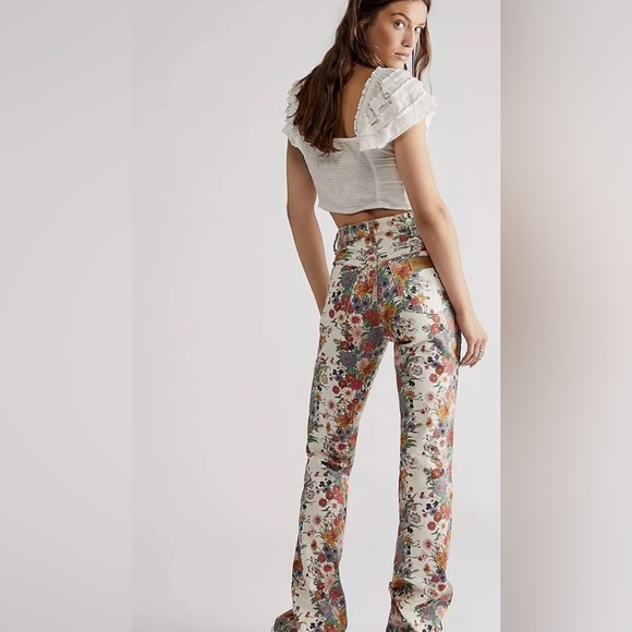 Wrangler Denim - Wrangler x Free People Westward 626 High Rise Boot Multicolor Floral Pants